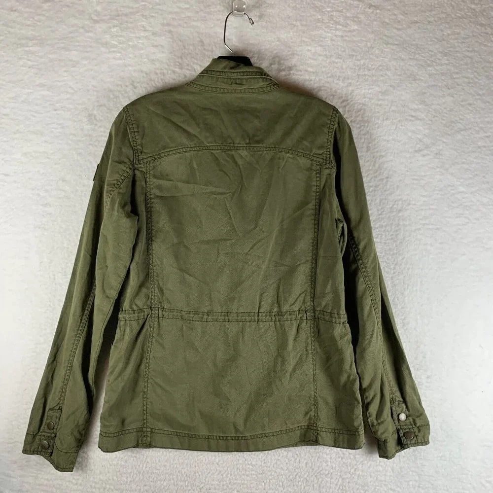 Holding Horses Field Jacket Women's Small Olive Green Denim Notch Lapel‎ 7769 - Picture 2 of 7